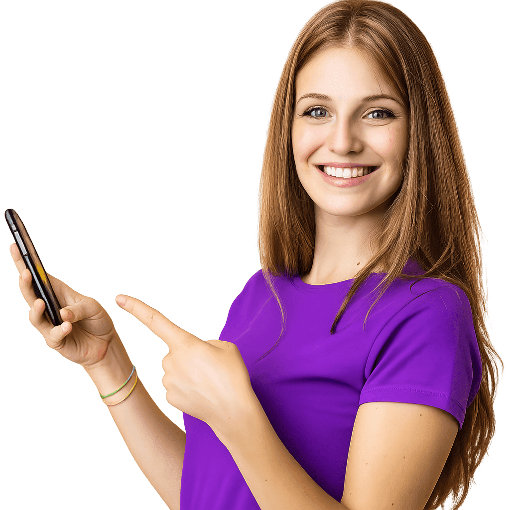 Woman with phone